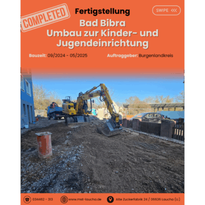 Fertigstellung Bad Bibra – Umbau zur Kinder- und Jugendeinrichtung