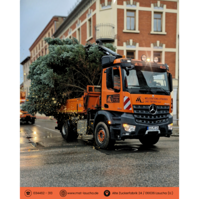 Weihnachtsbaumlieferung in Laucha