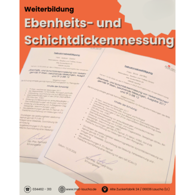 Weiterbildung – Ebenheits- und Schichtdickenmessung